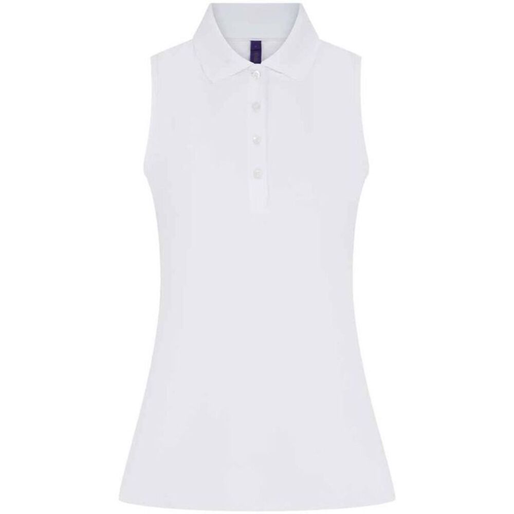 Henbury Womens/Ladies Polo Shirt / White